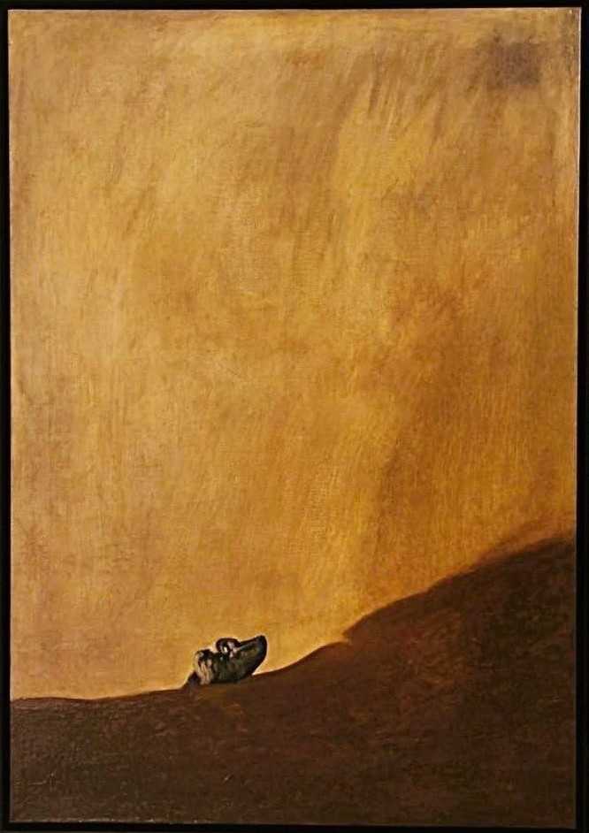 Kopie nach Goya: Perro semihunido